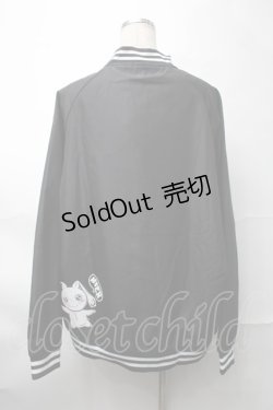 画像2: NieR Clothing / プリントナイロンスタジャン  黒 S-25-08-28-032-PU-JA-HR-ZI