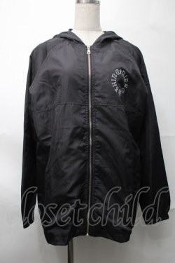 画像1: NieR Clothing / ナイロンZIPパーカー  黒 S-25-08-28-034-PU-TO-HR-ZS