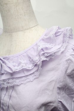 画像3: Chalmiere / ハートフリルパフ袖ブラウス  ラベンダー S-25-08-29-039-AX-BL-HR-ZS