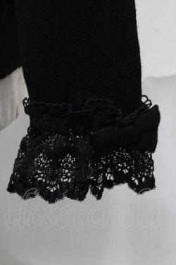 画像4: axes femme kawaii / レーシーフリルニットプル  黒 S-25-08-29-041-AX-TO-HR-ZS