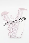 axes femme kawaii / レースアップ柄オーバーニー  ピンク S-25-08-29-008-AX-ZA-HR-ZS