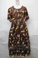 PINK HOUSE / アイスクリームプリントワンピース  ブラウン S-25-08-29-053-LO-OP-HR-ZS