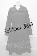axes femme kawaii / ガーリーリボントレンチコート  黒 S-25-08-29-058-AX-CO-HR-ZS