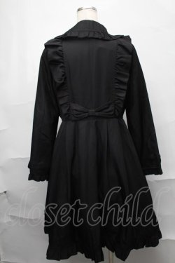 画像2: axes femme kawaii / ガーリーリボントレンチコート  黒 S-25-08-29-058-AX-CO-HR-ZS