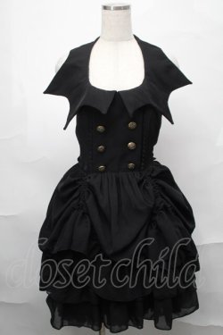 画像1: ATELIER PIERROT / Batwing Waltz ドレス  黒 S-25-08-29-059-EL-OP-HR-ZS