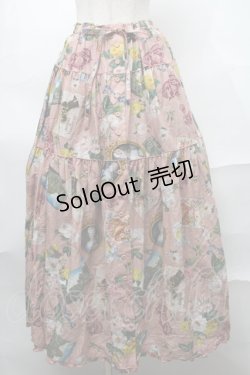 画像1: PINK HOUSE / ブーケモチーフプリントスカート  ピンク S-25-08-29-061-LO-SK-HR-ZS