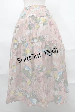 画像2: PINK HOUSE / ブーケモチーフプリントスカート  ピンク S-25-08-29-061-LO-SK-HR-ZS