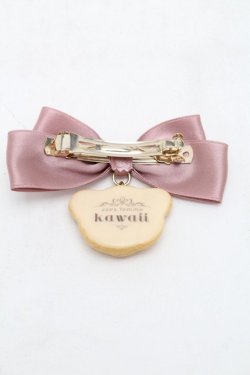 画像2: axes femme kawaii / クッキーベアバレッタ  ピンク S-25-08-29-001-AX-AC-HR-ZS