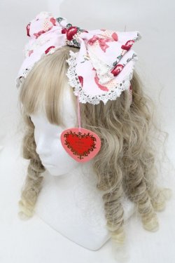 画像1: BABY,THE STARS SHINE BRIGHT / Juicy BABY Love Love Berries柄リボンカチューシャ  ピンク S-25-08-29-014-BA-AC-HR-ZS