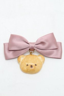 画像1: axes femme kawaii / クッキーベアバレッタ  ピンク S-25-08-29-002-AX-AC-HR-ZS