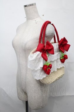 画像3: axes femme kawaii / いちごあみぐるみ付カゴバッグ  赤 S-25-08-29-026-AX-BG-HR-ZS