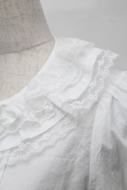 画像3: Chalmiere / ハートフリルパフ袖ブラウス  白 S-25-08-29-030-AX-BL-HR-ZS