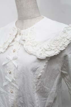 画像3: axes femme kawaii / 半袖丸襟コットンブラウス  白 S-25-08-29-031-AX-BL-HR-ZS