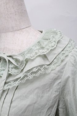 画像3: Chalmiere / ハートフリルパフ袖ブラウス  グリーン S-25-08-29-032-AX-BL-HR-ZS