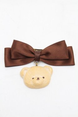 画像1: axes femme kawaii / クッキーベアバレッタ  ブラウン S-25-08-29-005-AX-AC-HR-ZS