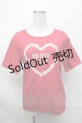 PINK HOUSE / ハートプリントカットソー  赤 S-25-08-29-036-LO-TO-HR-ZS