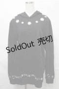 NieR Clothing / プリントプルパーカー  黒 S-25-08-31-038-PU-TO-HR-ZY