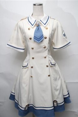 画像1: Amavel / Admiral Emblem ミリタリーワンピース  オフｘサックス S-25-08-31-040-CA-OP-AS-ZS