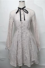 EATME /レースワンピース  グレー S-25-08-31-044-LO-OP-AS-ZT253