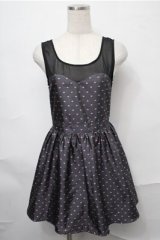 Amavel / ハートワンピース  グレーｘピンク S-25-08-31-047-CA-OP-AS-ZT332