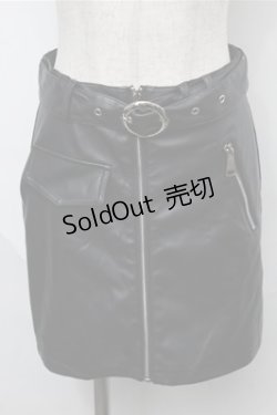 画像1: REFLEM / PUレザースカート  黒 S-25-08-31-051-PU-SK-AS-ZS