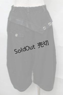 画像2: ALGONQUINS / ホールデザインハーフパンツ  黒 S-25-08-31-058-AL-PA-HR-ZS