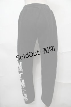 画像2: NieR Clothing / プリントスウェットパンツ  黒 S-25-08-31-059-PU-PA-HR-ZY