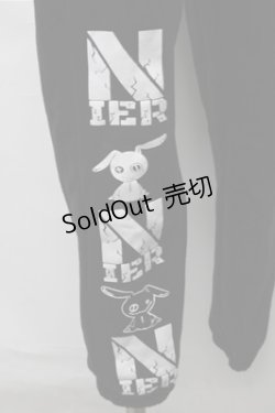 画像3: NieR Clothing / プリントスウェットパンツ  黒 S-25-08-31-059-PU-PA-HR-ZY