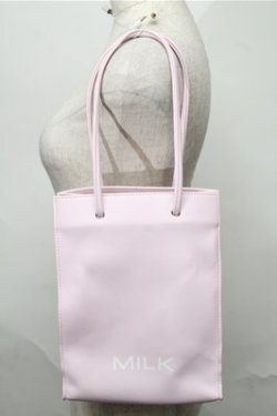 画像1: MILK / レザー petie BAG  ピンク S-25-08-31-018-ML-BG-HR-ZS