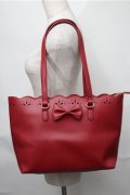 m petit by misako / AMスカラップトートバッグ  赤 S-25-08-31-021-LO-BG-AS-ZS