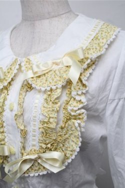 画像3: BABY,THE STARS SHINE BRIGHT / Mignonette Fleurie ブラウス  白ｘイエロー S-25-08-31-028-BA-BL-AS-ZS