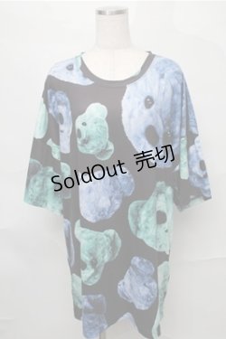 画像1: TRAVAS TOKYO / Bear faces BIG Tシャツ’19SS  黒 S-25-08-31-032-PU-TS-AS-ZS