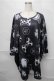 画像1: NieR Clothing / 転写総柄カットソー  黒 S-25-08-31-033-PU-TO-AS-ZS (1)