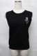 画像1: NieR Clothing / バラ刺 リブタンクトップ  黒 S-25-08-31-034-PU-TO-HR-ZS (1)