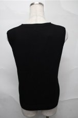 画像2: NieR CLOTHING / バラ刺 リブタンクトップ  黒 S-25-08-31-034-PU-TO-HR-ZY (2)