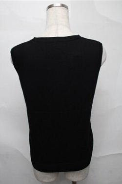 画像2: NieR Clothing / バラ刺 リブタンクトップ  黒 S-25-08-31-034-PU-TO-HR-ZS