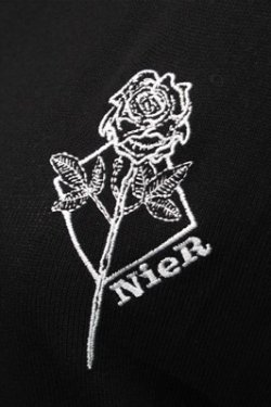 画像3: NieR Clothing / バラ刺 リブタンクトップ  黒 S-25-08-31-034-PU-TO-HR-ZS