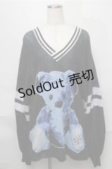 TRAVAS TOKYO / くまジャガードバルーンチルデンニットプルオーバー  黒 S-25-08-31-035-PU-TO-AS-ZS