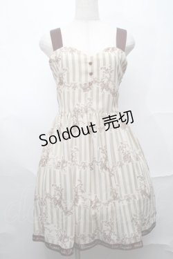 画像1: an another angelus / ストライプシフォンワンピース  ベージュ S-25-09-01-042-CA-OP-HR-ZT0921G