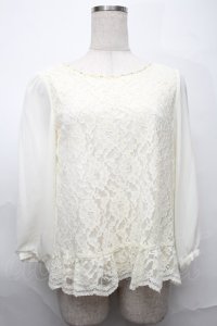 axes femme / トップス  白 S-25-09-01-007-AX-TO-ET-ZS