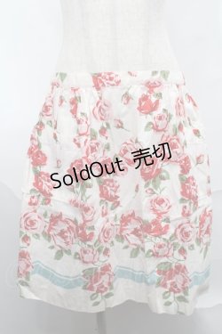 画像1: Jane Marple / ローズエプロンスカート  オフｘ赤 S-25-09-01-063-JM-SK-AS-ZT052