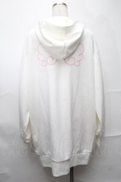 画像2: Ank Rouge / 袖レース羽根プリントパーカー  白 S-25-09-01-009-CA-TO-HR-ZS