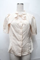 an another angelus / レース重ねダイヤ開きブラウス  オフ S-25-09-01-014-CA-BL-AS-ZS