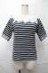 画像1: axes femme / トップス  紺ｘ白 S-25-09-01-015-AX-TO-AS-ZS (1)