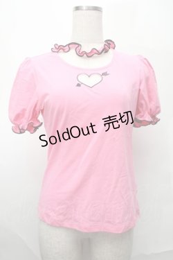 画像1: 【SALE】To Alice / ハートくり抜きトップス  ピンク S-25-09-01-016-LO-TO-HR-ZT499