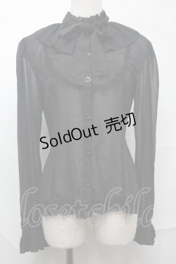 画像1: metamorphose / シフォンブラウス  黒 S-25-09-01-003-ME-BL-AS-ZS