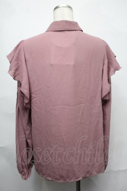 画像2: axes femme POETIQUE / 肩レースラッフルフリルブラウス  ピンク S-25-09-01-022-AX-BL-ET-ZS