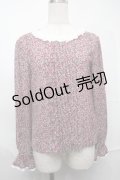 MILK / グレースブラウス  黒ｘピンク S-25-09-01-024-ML-BL-ET-ZS
