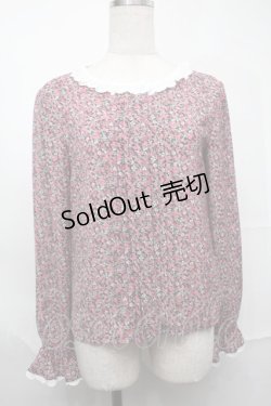 画像1: MILK / グレースブラウス  黒ｘピンク S-25-09-01-024-ML-BL-ET-ZS