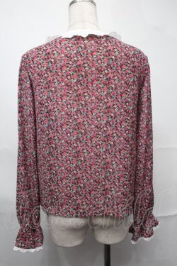 画像2: MILK / グレースブラウス  黒ｘピンク S-25-09-01-024-ML-BL-ET-ZS